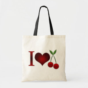 I Love Cherries Tote Bag