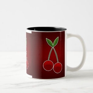 I Love Cherries Two-Tone Coffee Mug