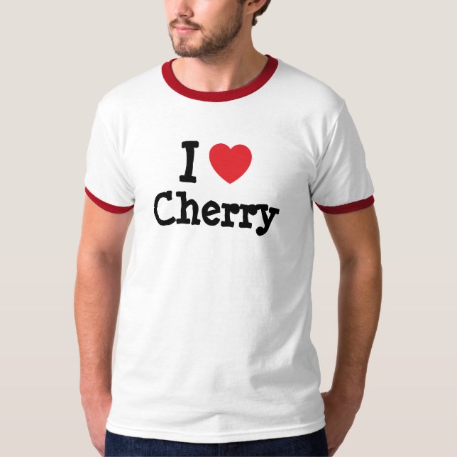 I love Cherry heart T-Shirt (Front)