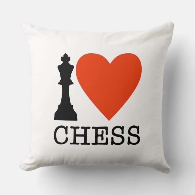 I Love Chess Cushion (Front)