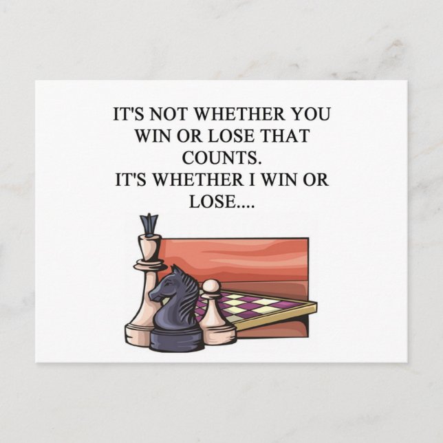 i love chess player postcard (Front)