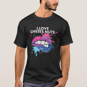 I Love Chests Nuts Bisexual Pride Bisexuality LGBT T-Shirt