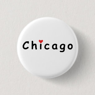 I love Chicago 3 Cm Round Badge