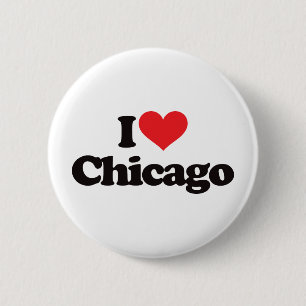 I Love Chicago 6 Cm Round Badge