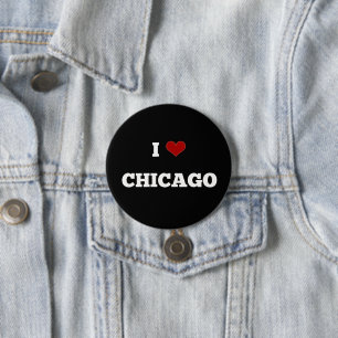 I Love Chicago 7.5 Cm Round Badge