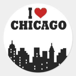 I Love Chicago Classic Round Sticker