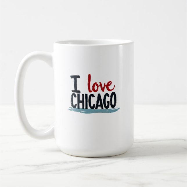 I love Chicago Coffee Mug (Left)