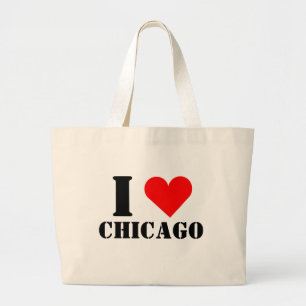 I Love Chicago Heart Jumbo Tote