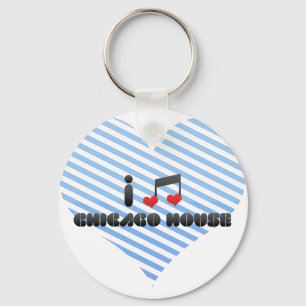I Love Chicago House Key Ring