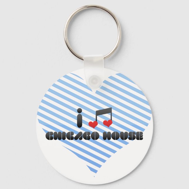 I Love Chicago House Key Ring (Front)