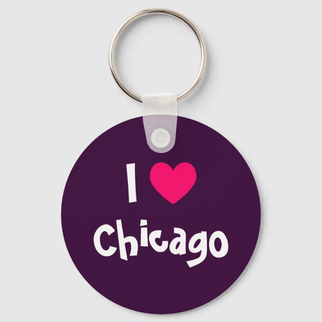 I Love Chicago Key Ring (Front)