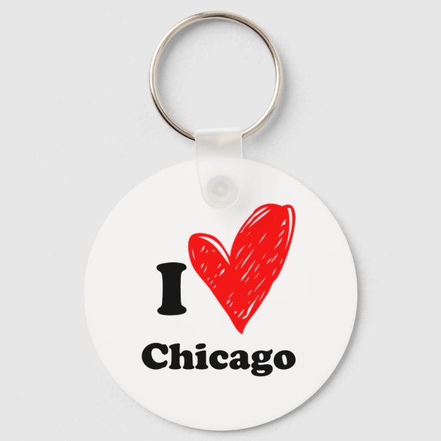 I love Chicago Key Ring (Front)