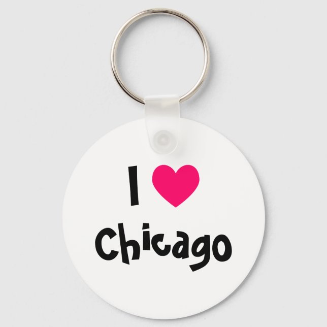 I Love Chicago Key Ring (Front)
