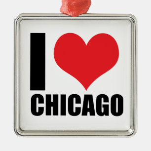 I love Chicago Metal Tree Decoration