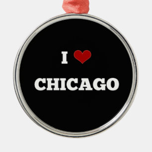 I Love Chicago Metal Tree Decoration