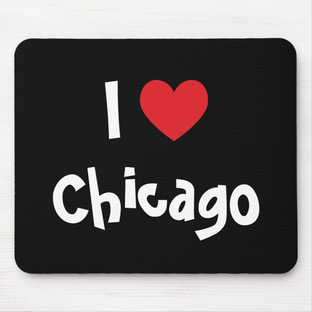 I Love Chicago Mouse Mat (Front)