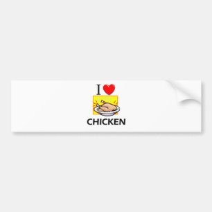 I Love Chicken Bumper Sticker
