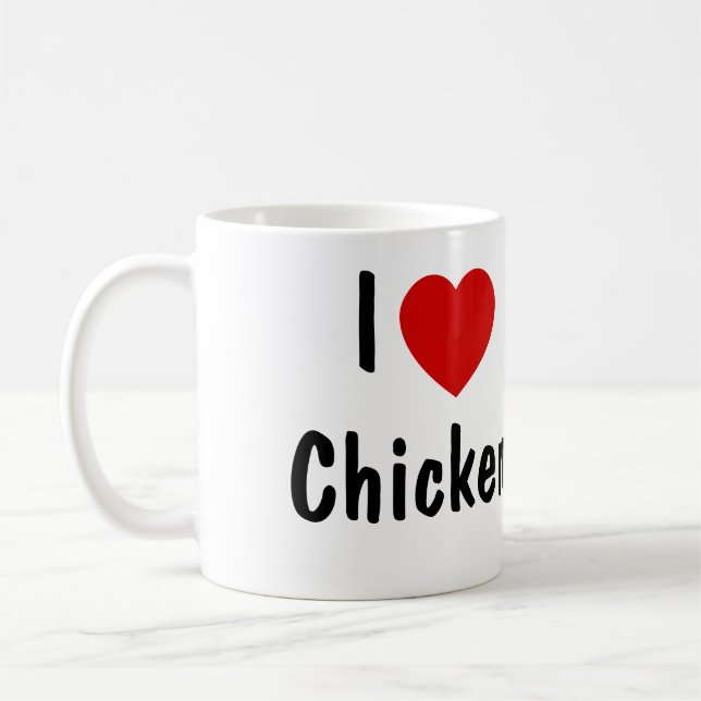 I Love Chicken Coffee Mug (Left)