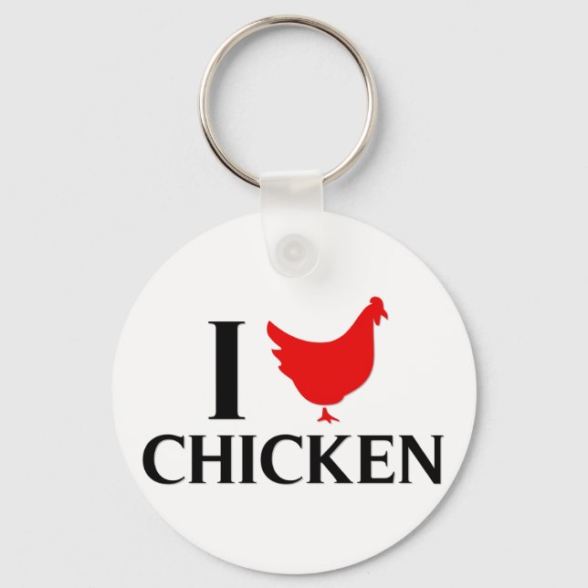 I Love Chicken Key Ring (Front)