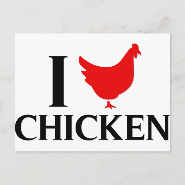 I Love Chicken Postcard (Front)