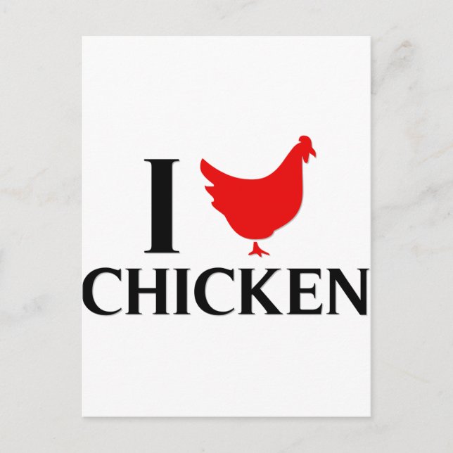I Love Chicken Postcard (Front)