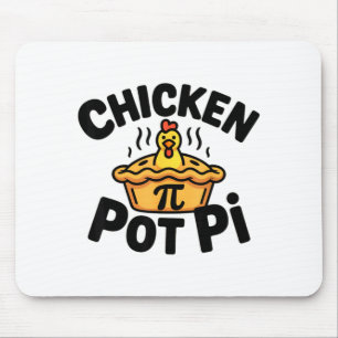 I Love Chicken Pot Pi Math Food Pun Mouse Mat