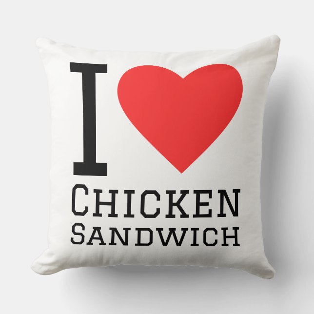 I love chicken sandwich cushion (Front)