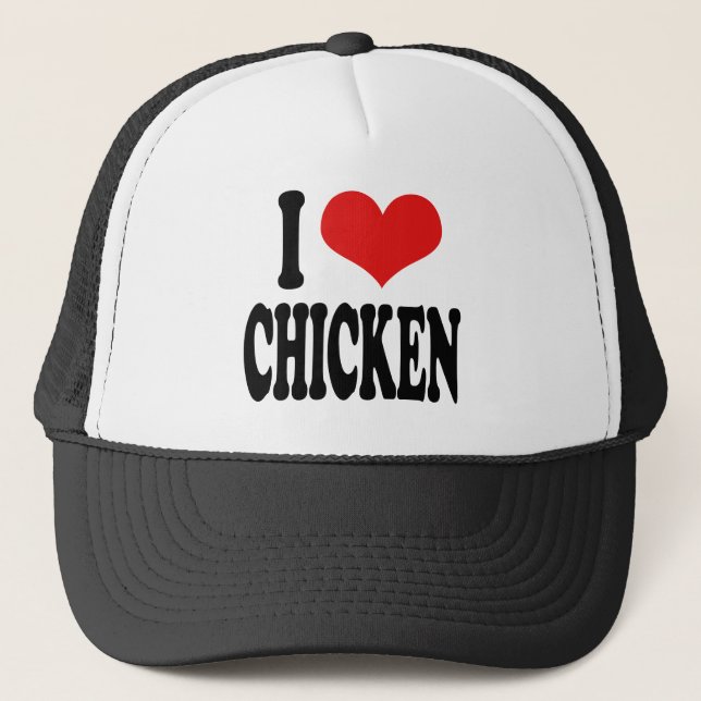 I Love Chicken Trucker Hat (Front)