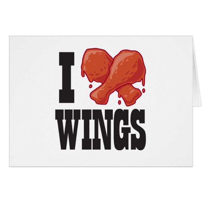 I Love Chicken Wings (Front Horizontal)