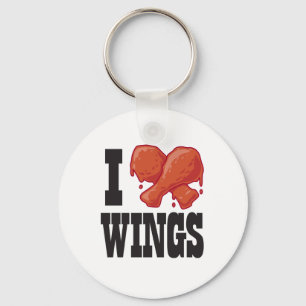 I Love Chicken Wings Key Ring