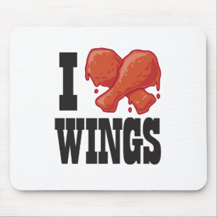 I Love Chicken Wings Mouse Mat