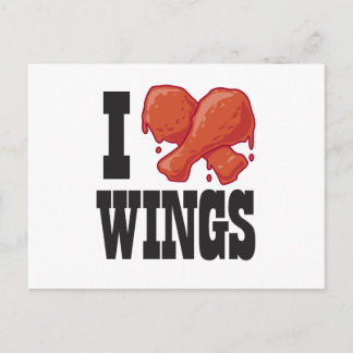 I Love Chicken Wings Postcard