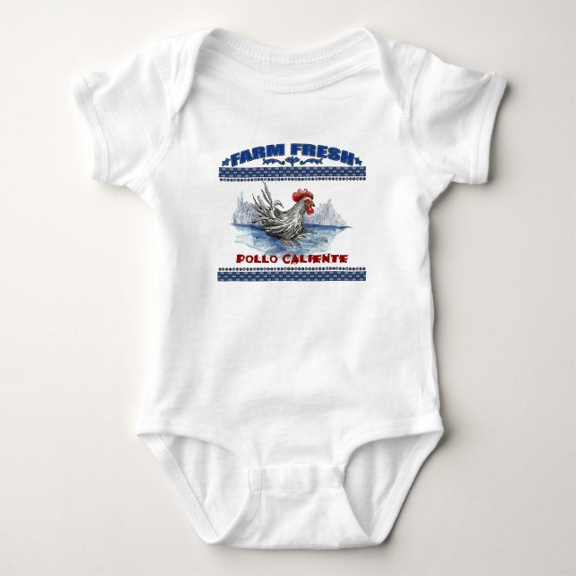 I  love Chickens Baby Bodysuit (Front)