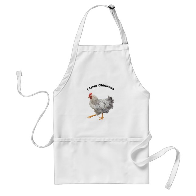 I Love Chickens. chickens, humour, funny Standard Apron (Front)