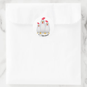 I Love Chickens! Classic Round Sticker