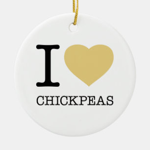 I LOVE CHICKPEAS CERAMIC TREE DECORATION