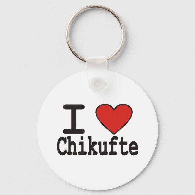 I Love Chikufte Key Ring (Front)