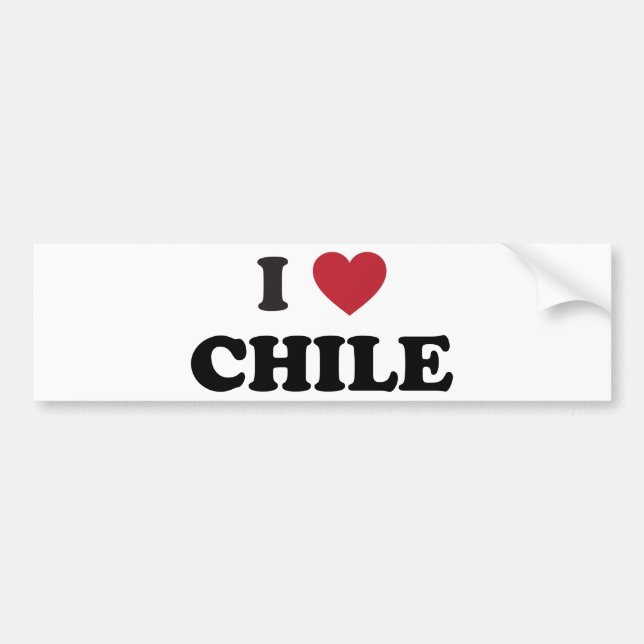 I Love Chile Bumper Sticker (Front)