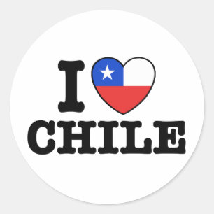 I Love Chile Classic Round Sticker