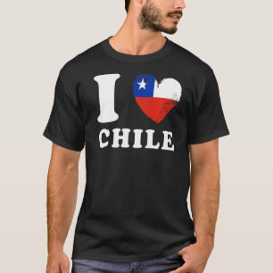 I Love Chile Heart Flag Chile T-Shirt