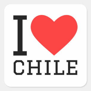 I love chile square sticker