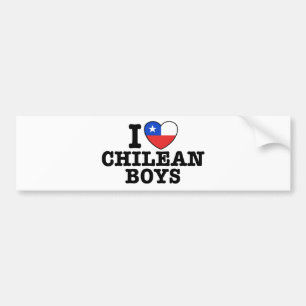 I Love Chilean Boys Bumper Sticker