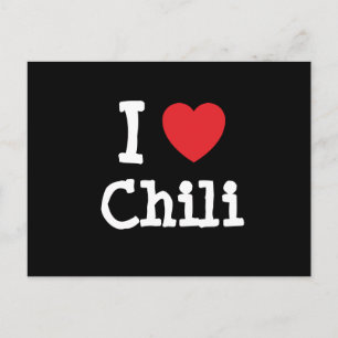 I love Chilli heart T-Shirt Postcard