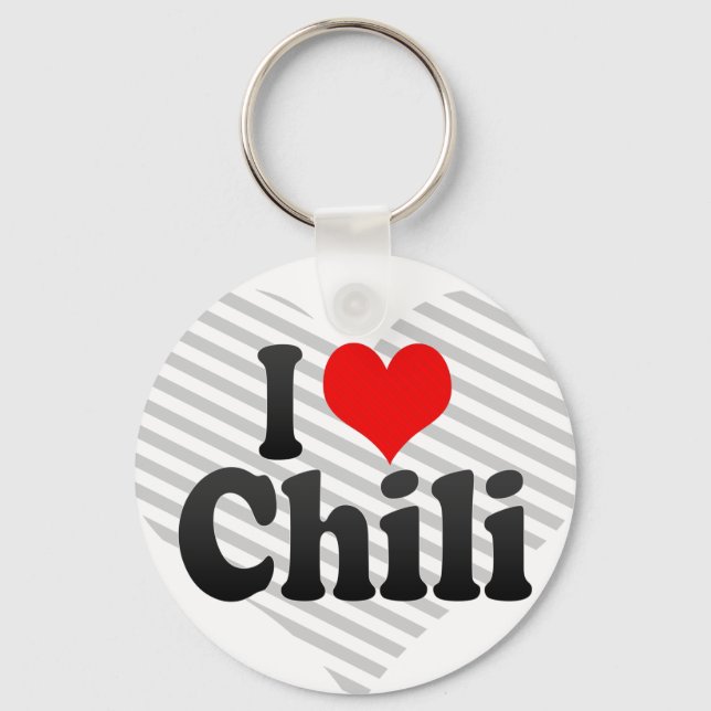 I love Chilli Key Ring (Front)