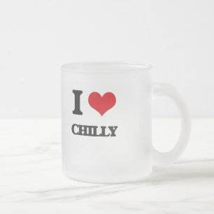 I love Chilly Frosted Glass Coffee Mug