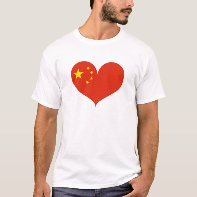 I Love China Flag T-Shirt (Front)
