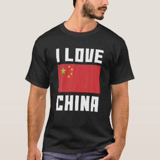 I Love China I Heart China Family Travel China Fla T-Shirt