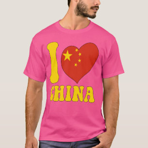 I Love China Proud To Be Chinese China Flag Heart T-Shirt