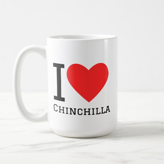 I love chinchilla coffee mug (Left)