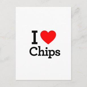 I Love Chips Postcard